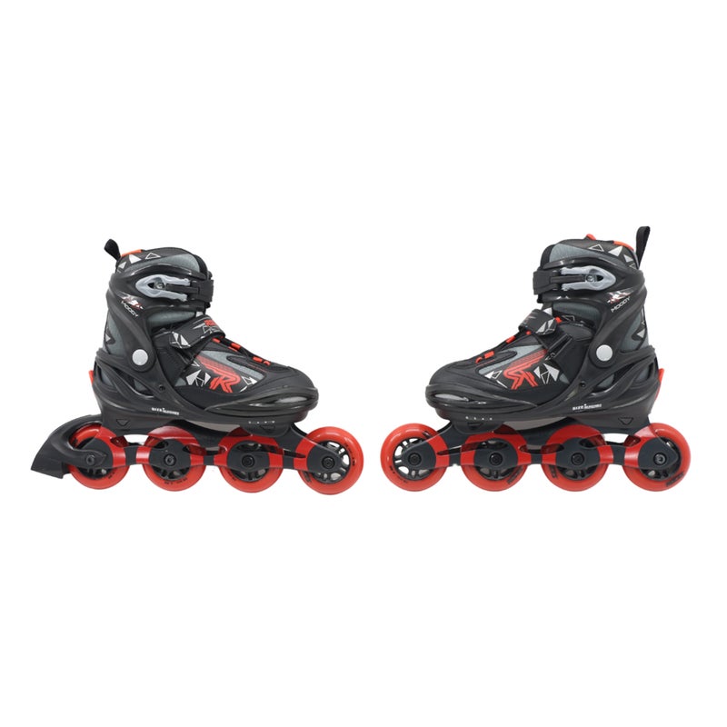 Roces MOODY Inline Skates for Teens – Black/Sports Red EU 36–40 | Adjustable Roller Skates with Anatomical Padding, ABEC 5 Bearings & 82A PU Wheels (400855/00002-36) - Image 2