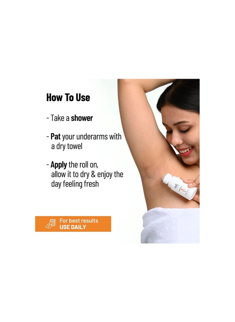 Chemist at Play - Chemist at Play Under Arm Roll On with essential ceramides | 4% Lactic Acid + 1% Mandelic Acid | Gently exfoliates, whitens & brightens the skin, Fragrance-free roll on, keeps odour at bay | 40ml - Image 1