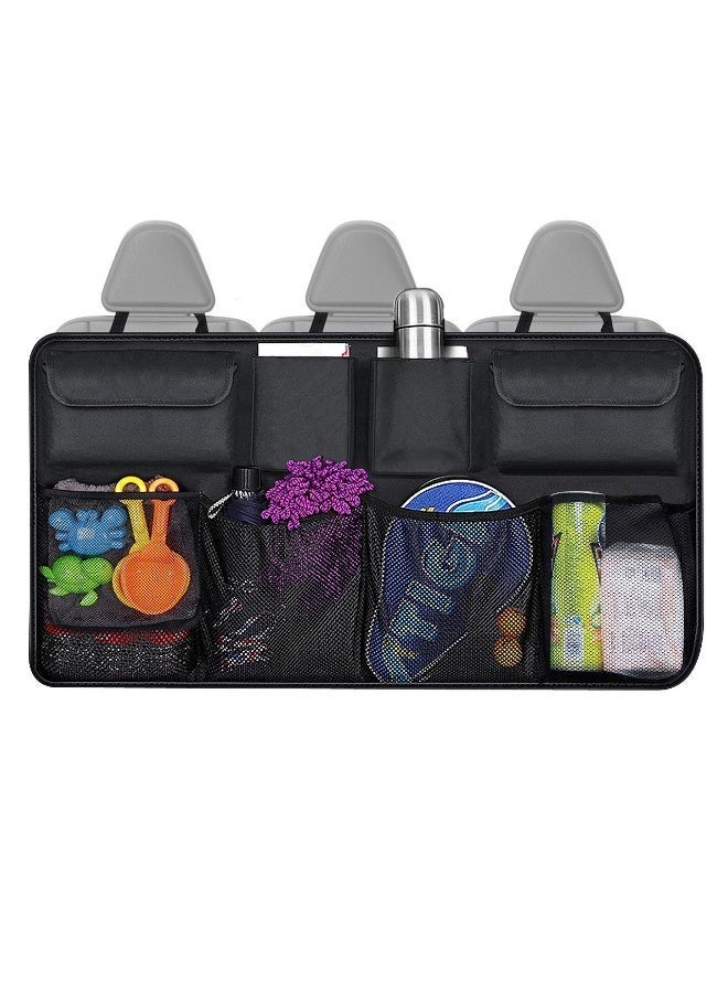منظمات مقاعد السيارة الخلفية، وسائد المقاعد، منظمات المقاعد الخلفية، وأكياس التخزين بمحامل أجهزة اللوحة сенсорية، مثالية لأكسسوارات السفر وأحتياجات الرحلات الطريقية. - Image 1