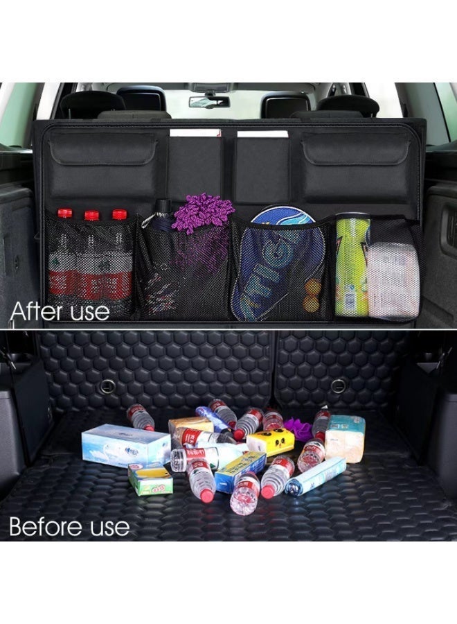 منظمات مقاعد السيارة الخلفية، وسائد المقاعد، منظمات المقاعد الخلفية، وأكياس التخزين بمحامل أجهزة اللوحة сенсорية، مثالية لأكسسوارات السفر وأحتياجات الرحلات الطريقية. - Image 5