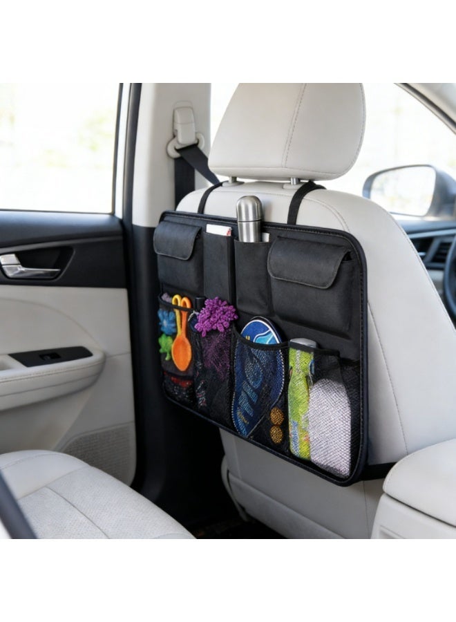 منظمات مقاعد السيارة الخلفية، وسائد المقاعد، منظمات المقاعد الخلفية، وأكياس التخزين بمحامل أجهزة اللوحة сенсорية، مثالية لأكسسوارات السفر وأحتياجات الرحلات الطريقية. - Image 3