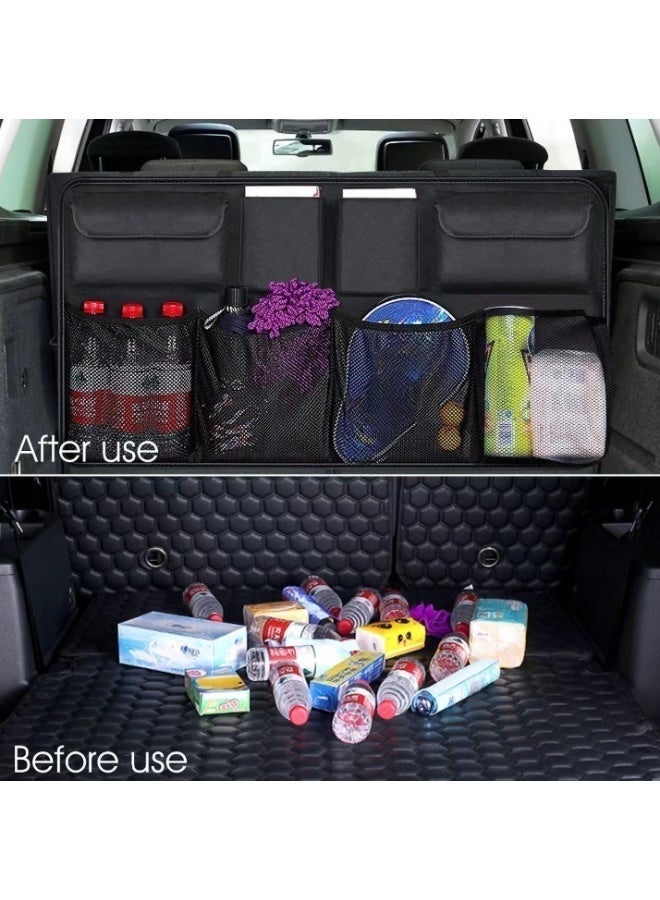 CKIKH car rear seat organizer, storage bag with tablet holder, 8 storage pockets, travel accessory and road trip organizer. - Image 4