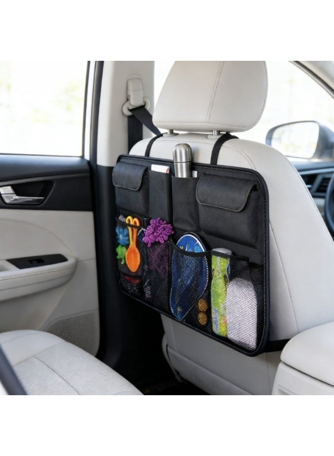 CKIKH car rear seat organizer, storage bag with tablet holder, 8 storage pockets, travel accessory and road trip organizer. - Image 3