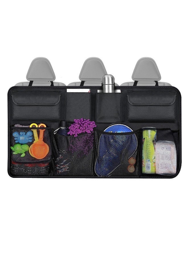 CKIKH car rear seat organizer, storage bag with tablet holder, 8 storage pockets, travel accessory and road trip organizer. - Image 1
