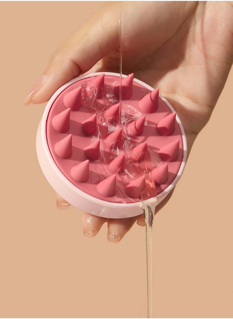 Generic Shampoo Brush, Scalp Massage Brush, Soft Silicone Bristle Hair Washing Brush, Suitable for Wet and Dry Use Multicolour  - Image 3