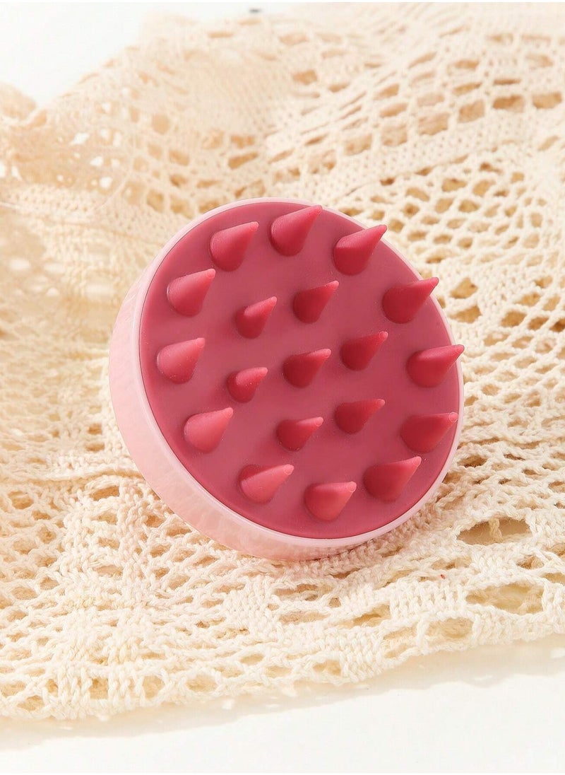 Generic Shampoo Brush, Scalp Massage Brush, Soft Silicone Bristle Hair Washing Brush, Suitable for Wet and Dry Use Multicolour  - Image 1