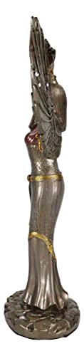 Ebros Gift Egyptian Goddess Isis Ra with Open Wings Statue 12" Tall Deity of Motherhood Magic Wisdom and Nature Home Decorative Sculpture Gods of Egypt Accent (Bronze Patina) - Image 3