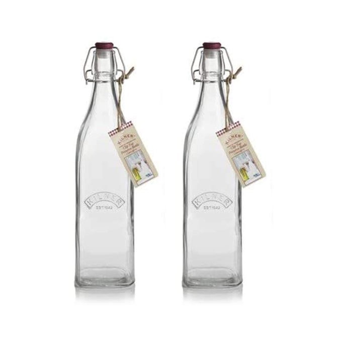 CLIP TOP PRESERVER BOTTLE 1LITRE TWIN PACK
