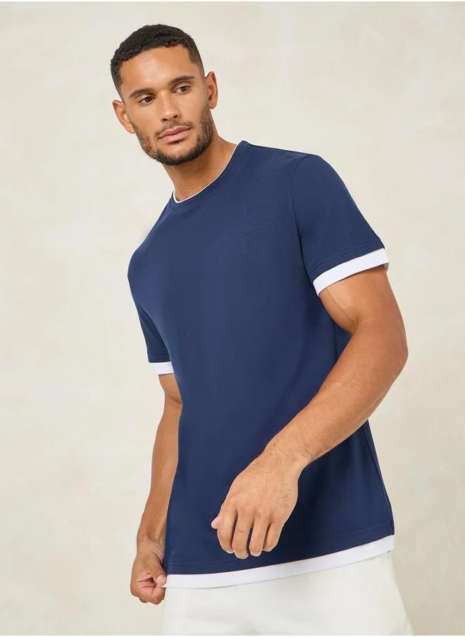ستايلي Contrast Detail Regular Fit T-Shirt