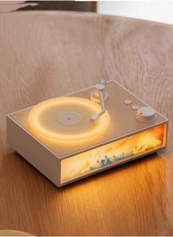 Generic Wireless Bluetooth Speaker, Aromatherapy Atmosphere Light, Small Speaker, Retro Vinyl Record Player, Home High Sound Quality  - Image 1