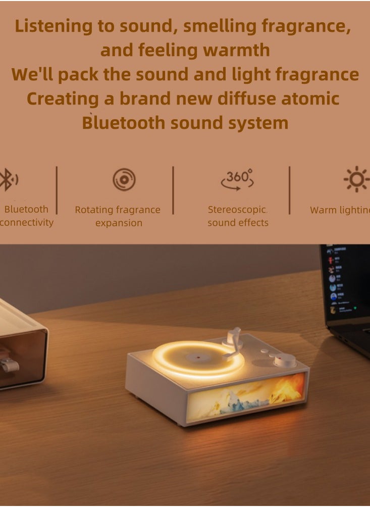 Generic Wireless Bluetooth Speaker, Aromatherapy Atmosphere Light, Small Speaker, Retro Vinyl Record Player, Home High Sound Quality  - Image 3