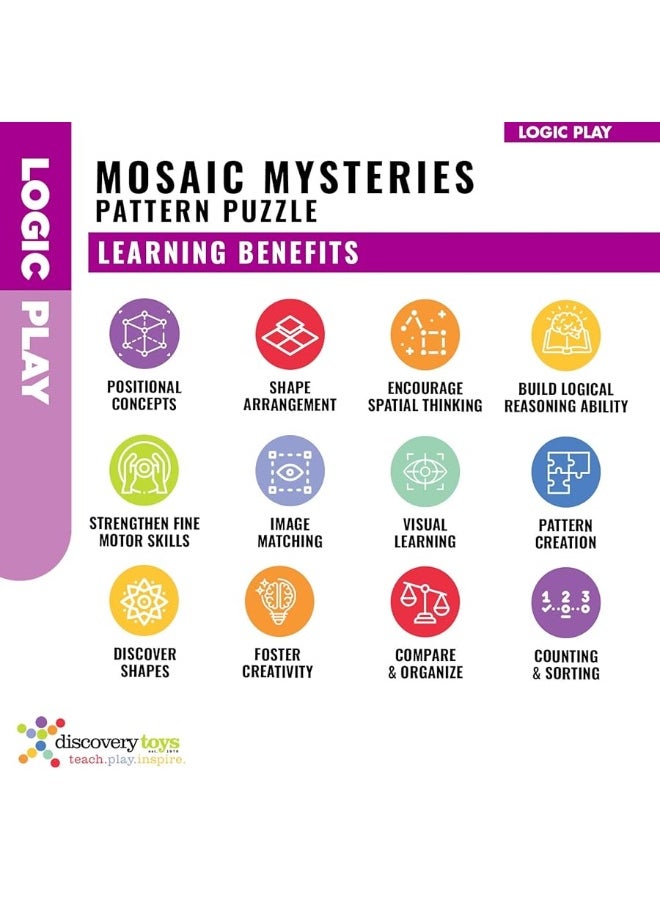 Discovery Toys Discovery Toys Mosaic Mysteries Pattern Puzzle | Kid-Powered Learning | STEM Educational Toy Learning & Childhood Development 8 Years and Up  - Image 4