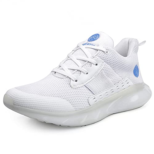 Bacca Bucci ® Men's Nitro max Comfort B8191 Trail Running Shoes for tuff Surface Run with Rubber & Soft eva Sole and Breathable Upper (White, UK10) - Image 1