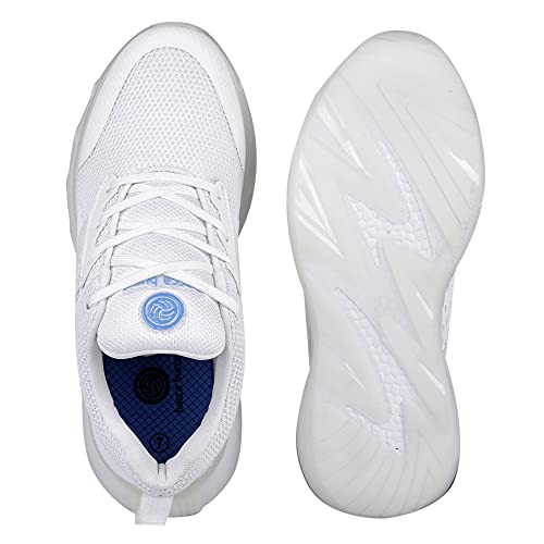 Bacca Bucci ® Men's Nitro max Comfort B8191 Trail Running Shoes for tuff Surface Run with Rubber & Soft eva Sole and Breathable Upper (White, UK10) - Image 5