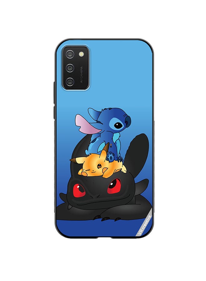 VR CREATIVE Protective Case Cover For Samsung Galaxy A03s Cartoon Mix Design Multicolour - Image 1