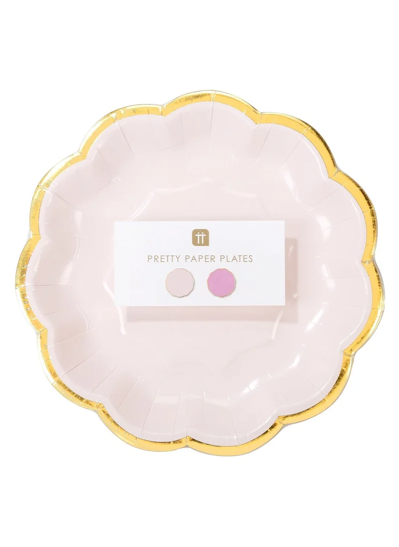 Talking Tables We Heart Pink 7 Inch Plate, 2 Designs, 12pack