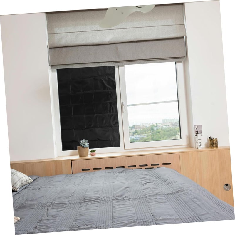 Ciieeo Portable Blackout Blinds for Bedroom Self Adhesive Window Coverings for Kitchen Bathroom Lightweight Cuttable Oxford Full Blackout Cordless Curtains - Image 5
