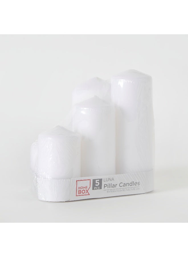 Home Box مجموعة شموع عمودية لونا 5 قطع 6 x 18 x 6 سم - Image 5