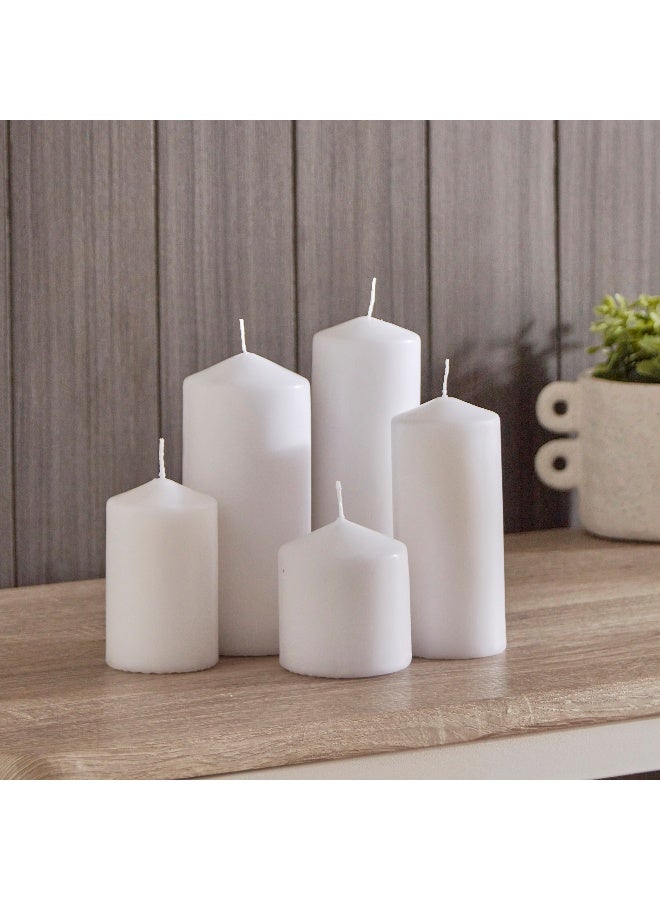 Home Box مجموعة شموع عمودية لونا 5 قطع 6 x 18 x 6 سم - Image 1
