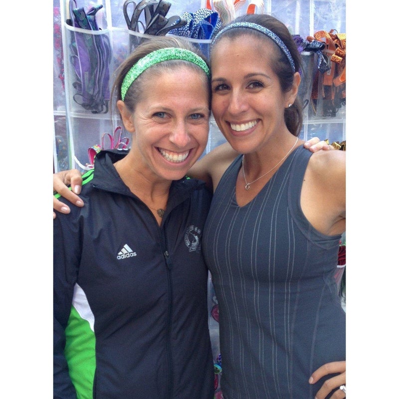 Sweaty Bands Womens Girls Headband - Non-Slip Velvet-Lined Sparkle Hairband - Viva Diva Lime Green 1-Inch - Image 3