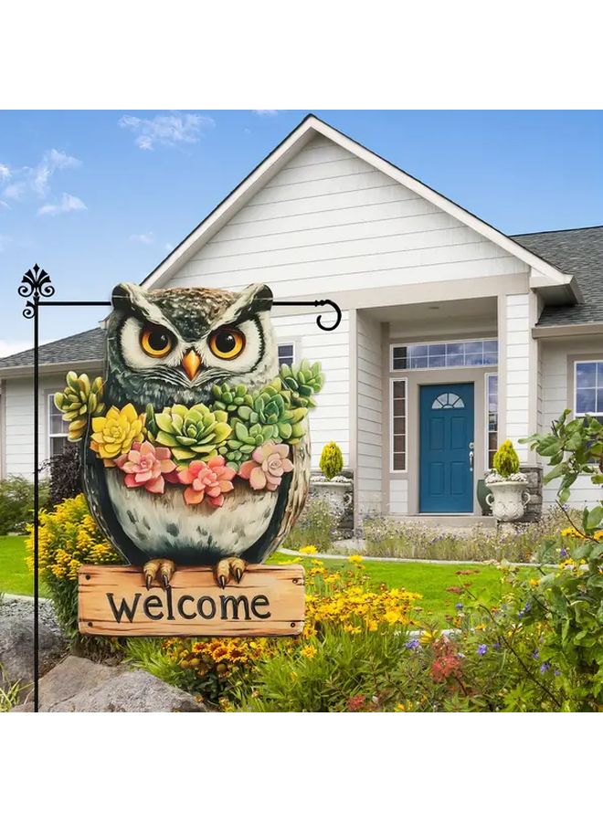 Owl Garden Flag Double Sided 12x18 Inch Seasonal Outdoor Yard Porch Decoration - Image 4