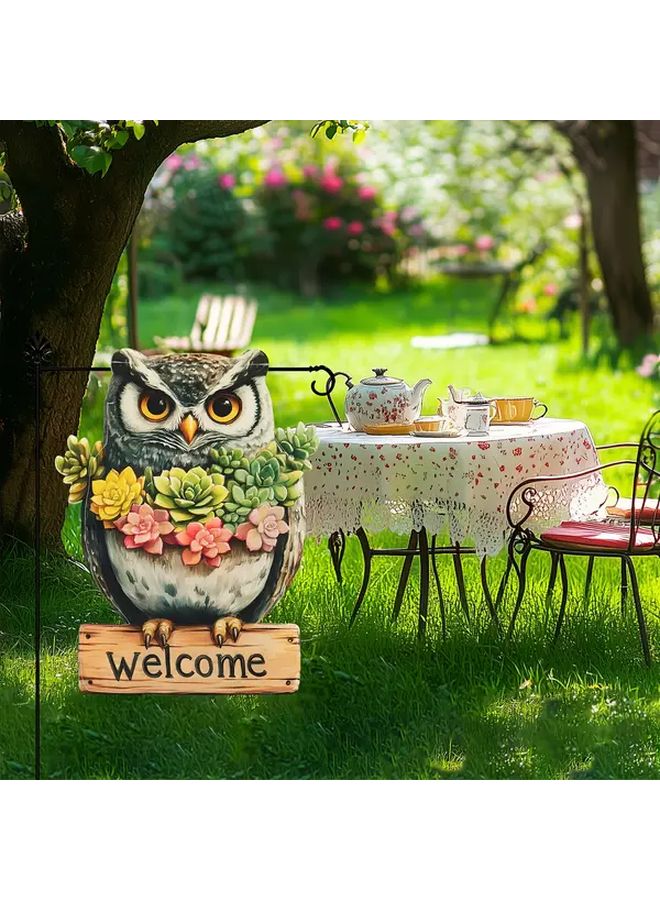 Owl Garden Flag Double Sided 12x18 Inch Seasonal Outdoor Yard Porch Decoration - Image 5