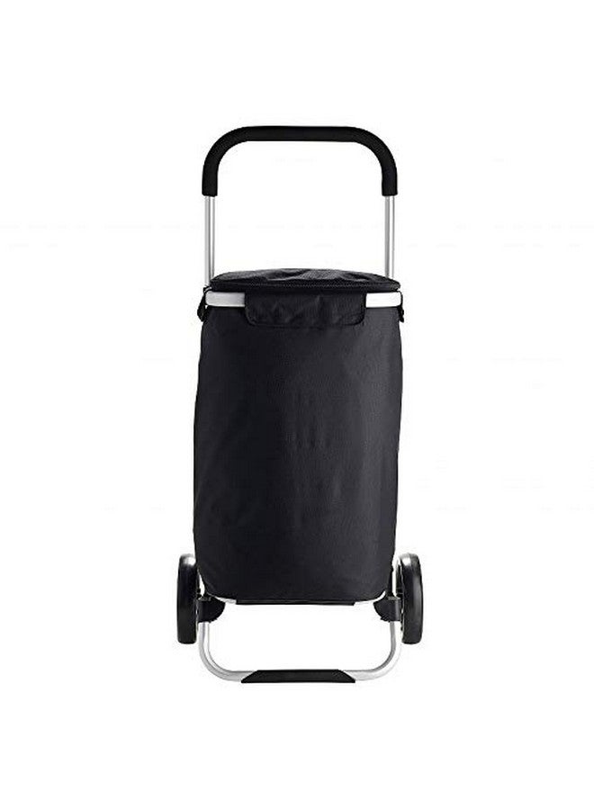 Inditradition Shopping Trolley Bag | Foldable Grocery Shopping Cart with Wheels, 54x24 CM (36 Liter Bag) - Black - Image 3
