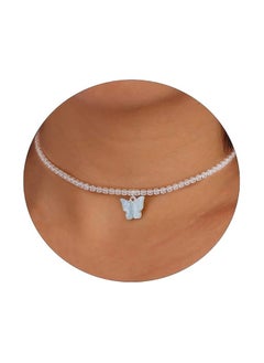VIROMY Dainty Butterfly Pendant Necklace for Women 18K Gold filled Minimalist Cubic Zirconia Butterfly Pendant Cute Gold Chain Necklaces for Women