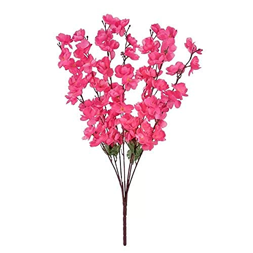 Homenique Pink Artificial Orchids Flower Bunch Size 20 inchesin 1 Bunch 7 String in Each Bunch