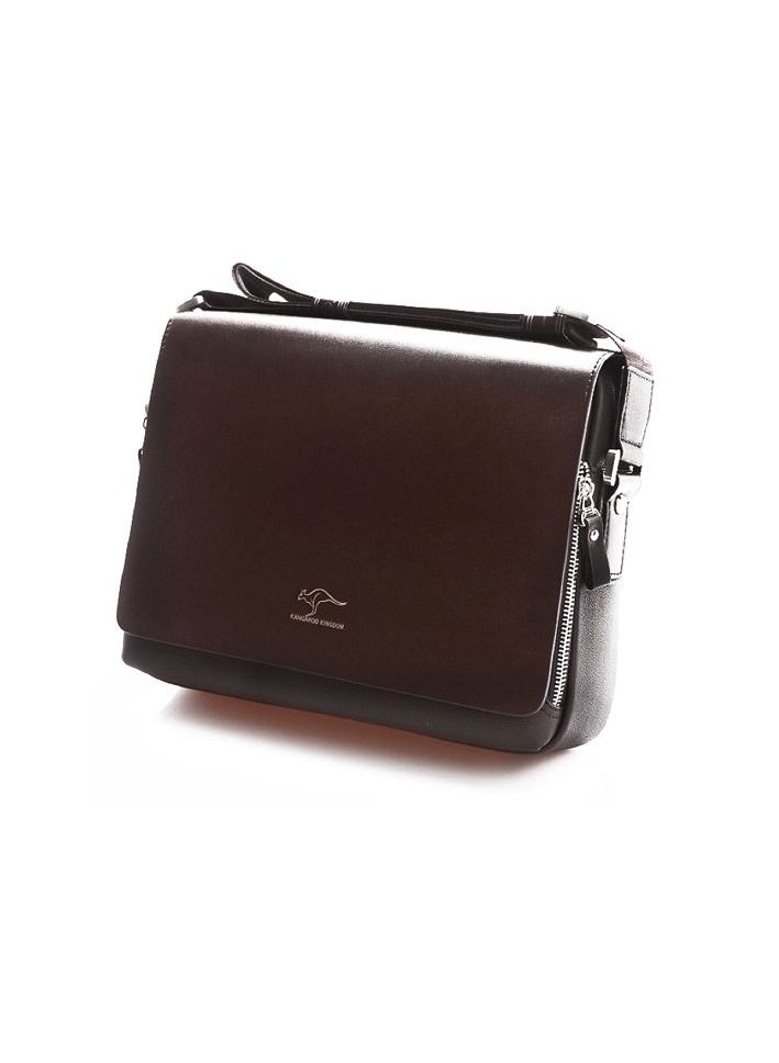 KANGAROO KINGDOM Men's Horizontal PU Shoulder Bag Messenger Bag - Image 1