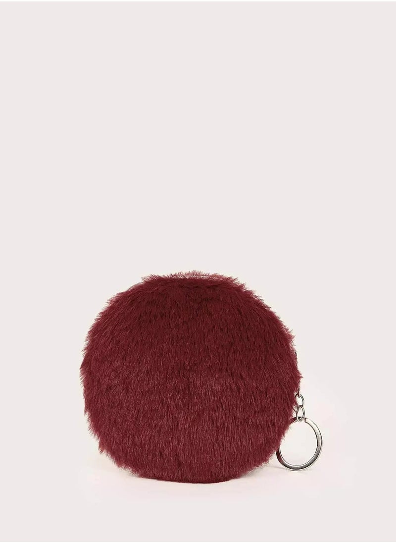 Generic Colorblock Fluffy Coin Purse  - Image 4