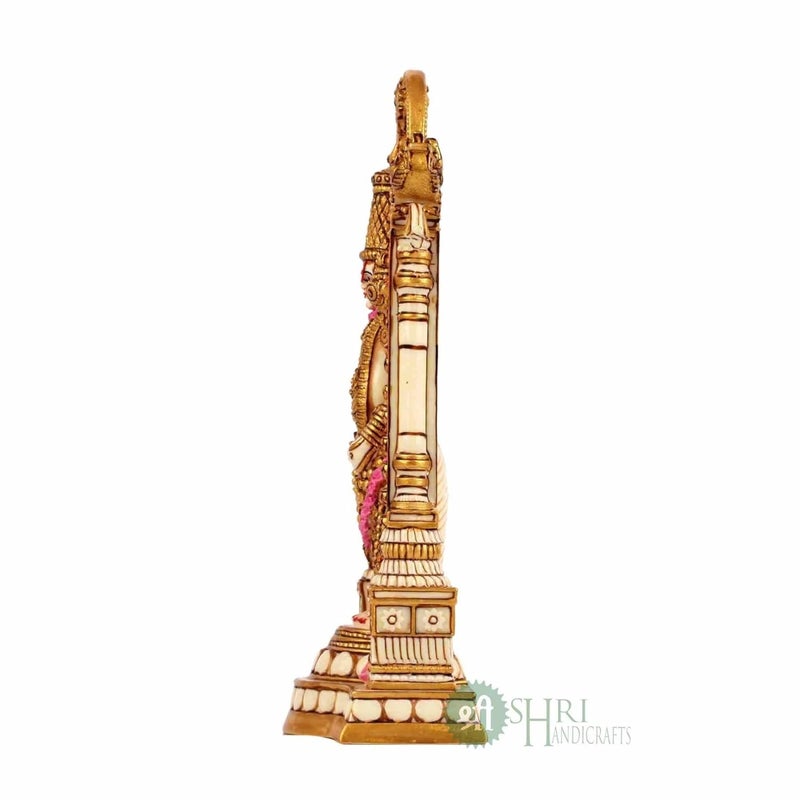 Profound Craft 8 Tirupati Balaji Fine Painting Idol Decorative Showpiece Handcrafted Balaji Murti for Home Office and Gifting Purpose Sculpture Golden Pack of 1 - Image 2