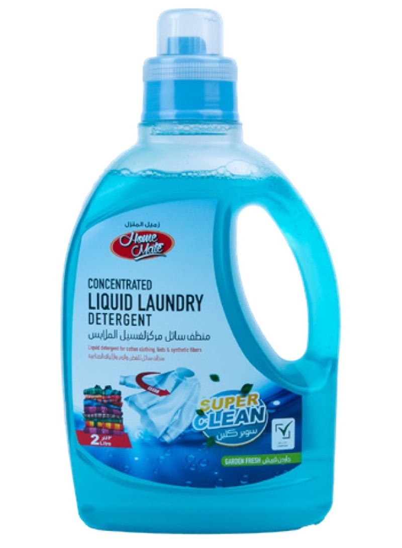 Home Mate Garden Fresh Concentrated Liquid Laundry Detergent 2L