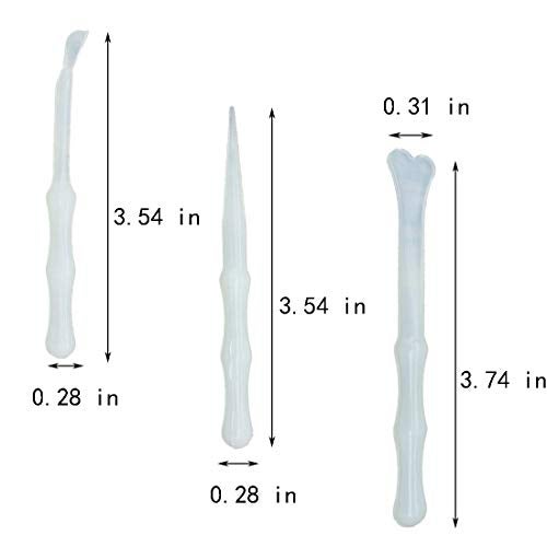 DonLeeving Luckycivia 9 Pcs Silicone Mold Glue Tools Sticks, Color Modulation Mixing Spoon, Mixing Stirrers for Epoxy Resin Jewelry Making Tool Craft - Image 2