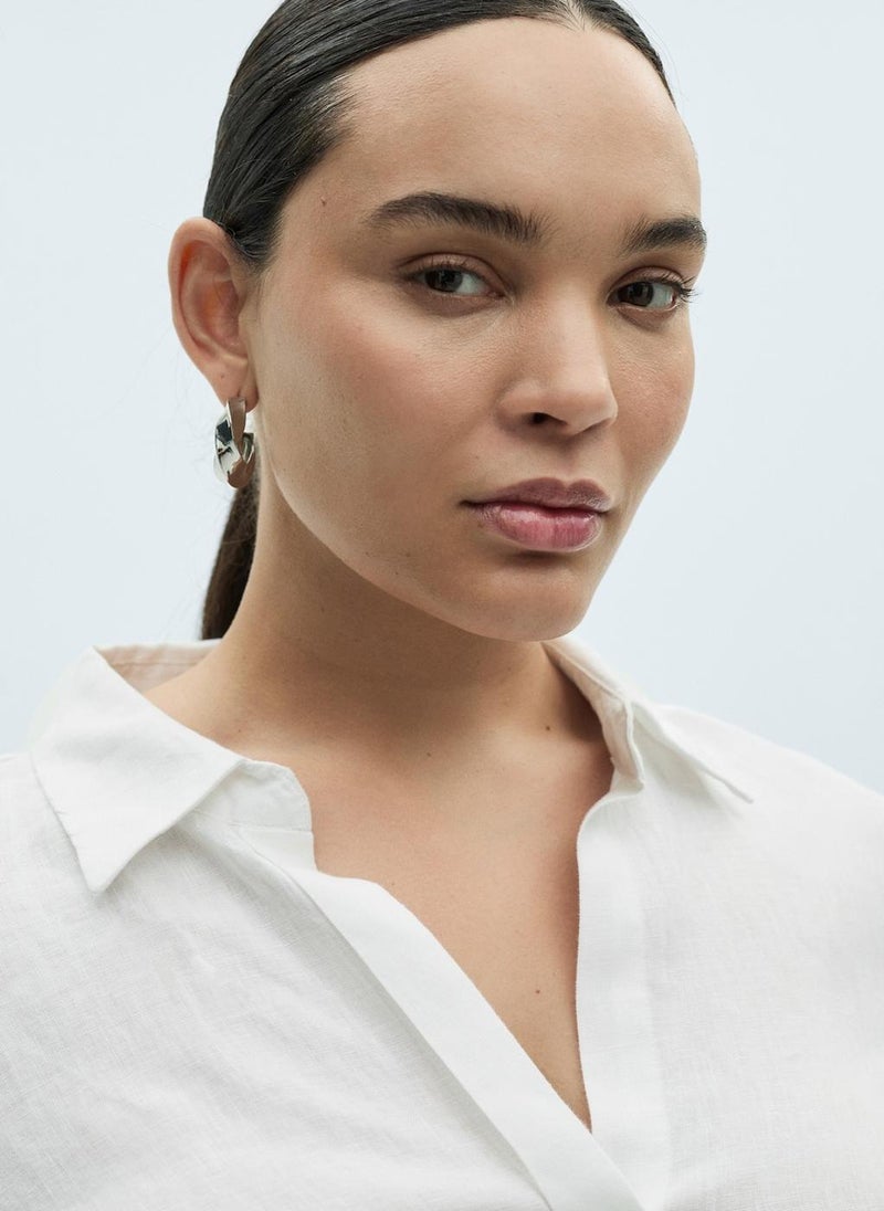 MANGO Regular Linen Shirt  - Image 2