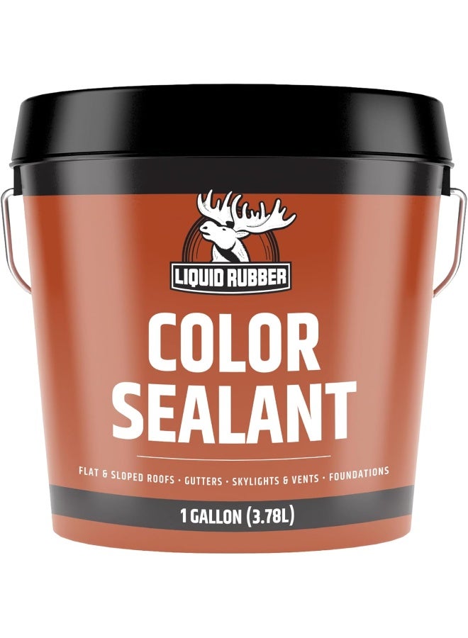 Liquid Rubber Color Waterproof Sealant - Multi-Surface Leak Repair Indoor and Outdoor Coating, Water-Based, Easy to Apply, White, 1 Gallon  - Image 1