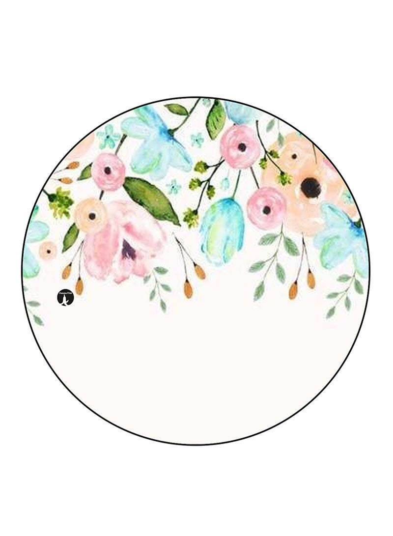 Flowers Printed Mouse Pad  Multicolour