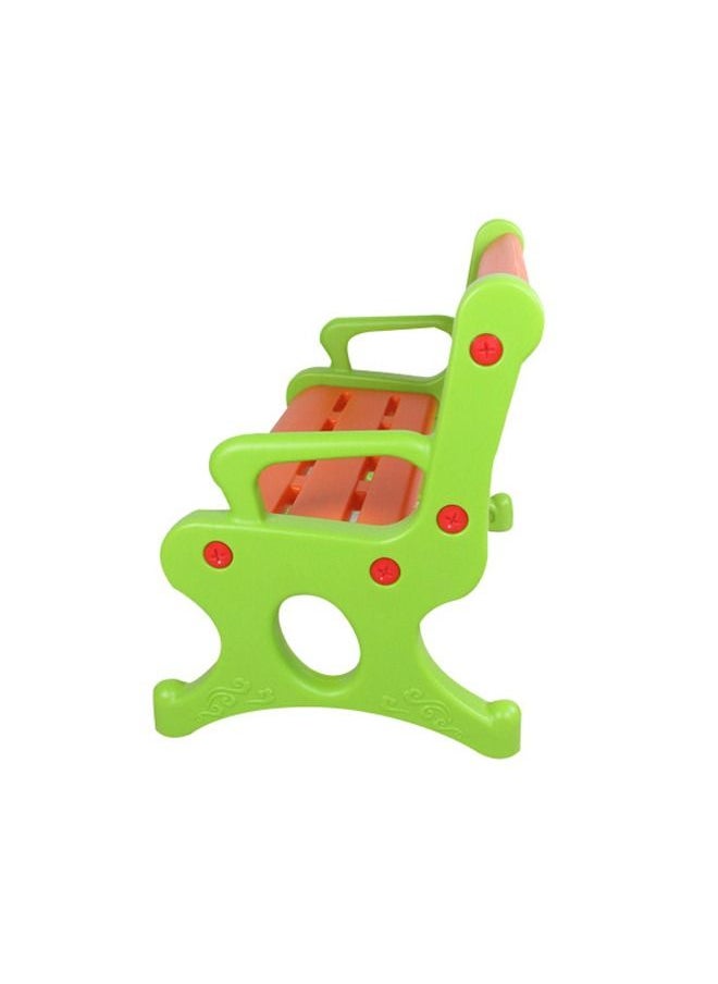 JSAITOYS Colorful Leisure Preschool Long Bench Children Plastic Park Chair  - Image 3