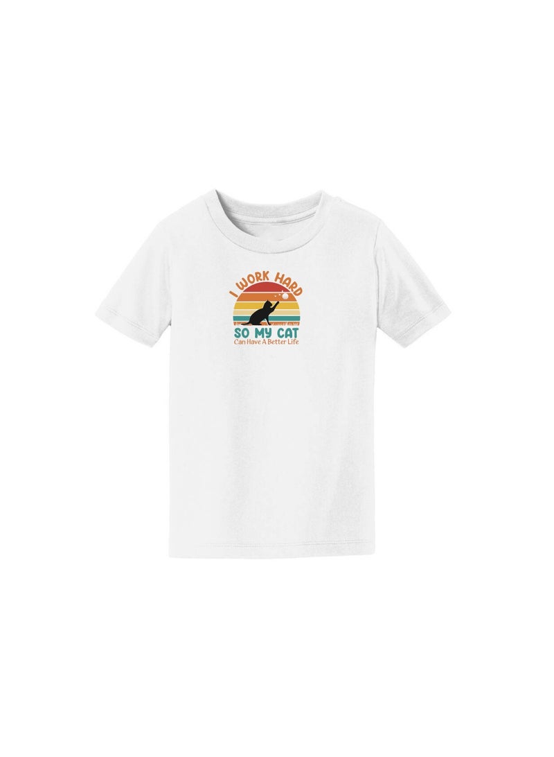 PRINTSHOP4ME International Cat Day Boys' T-Shirt–Round Neck|Soft Cotton Fabric With Cat Design|Comfortable Fit|Ideal For Casual Wear And Cat Lovers  - Image 3