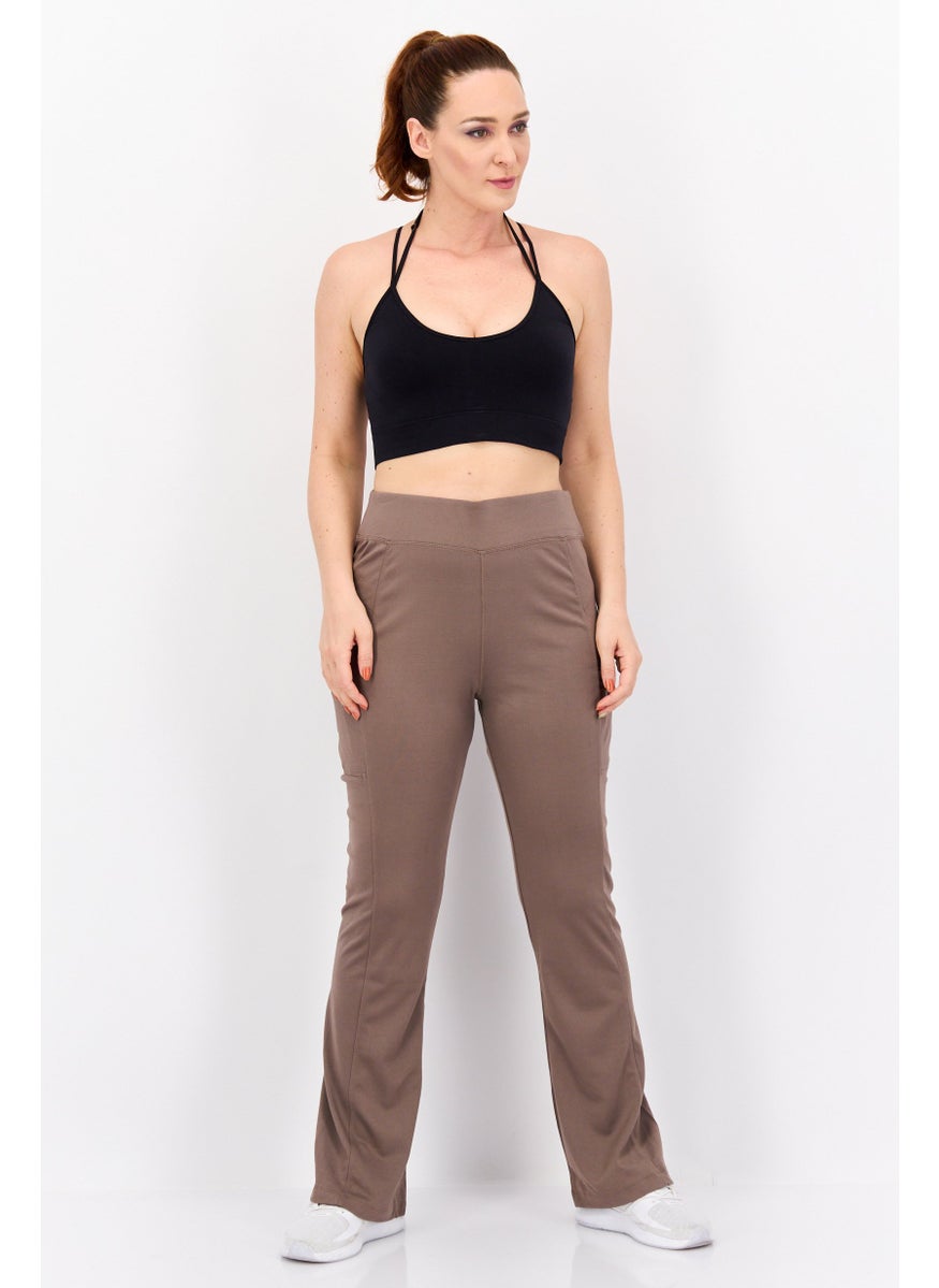 Tahari Sports - Women Sportswear Fit Training Pants, Brown - Image 1