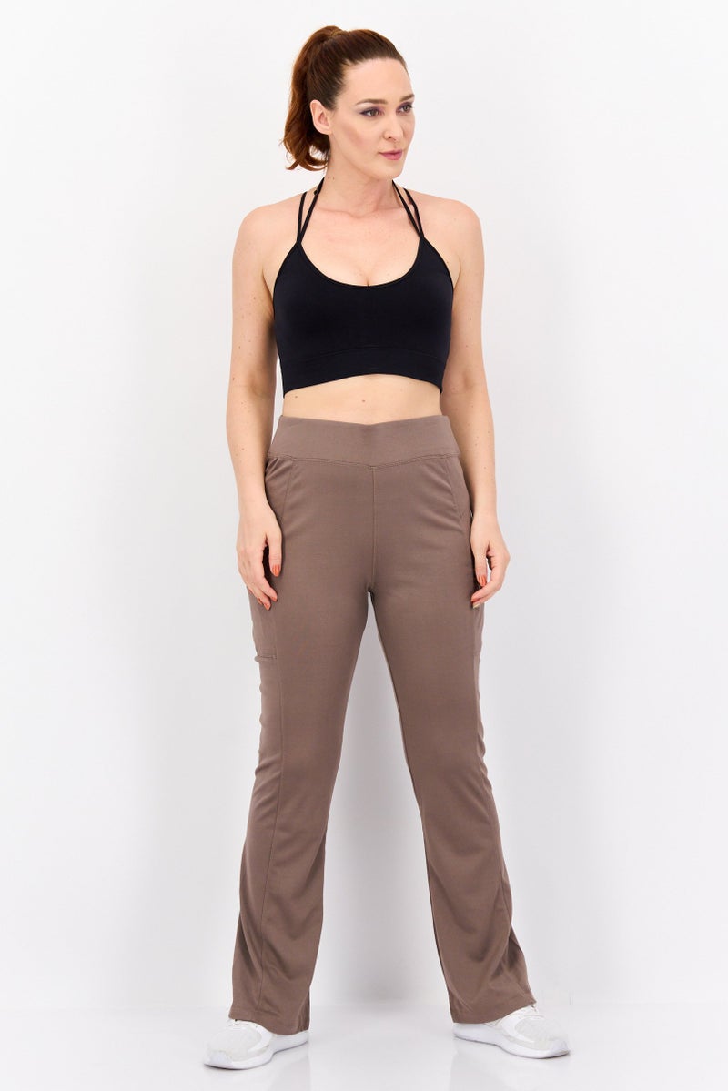 Tahari Sports Women Sportswear Fit Training Pants, Brown - Image 4