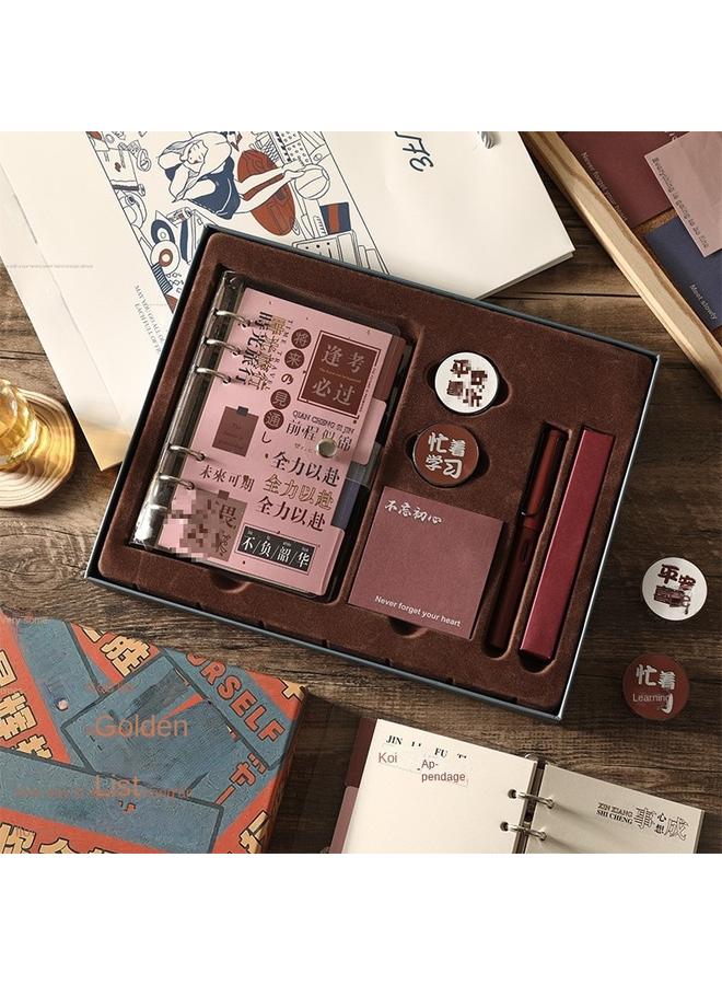 Bluejw 2024 Hand Account Book Suit Gift Box Hand Account Book Walking Stick Book Diary Supplies Stationery Book Loose Leaf Detachable - Image 1