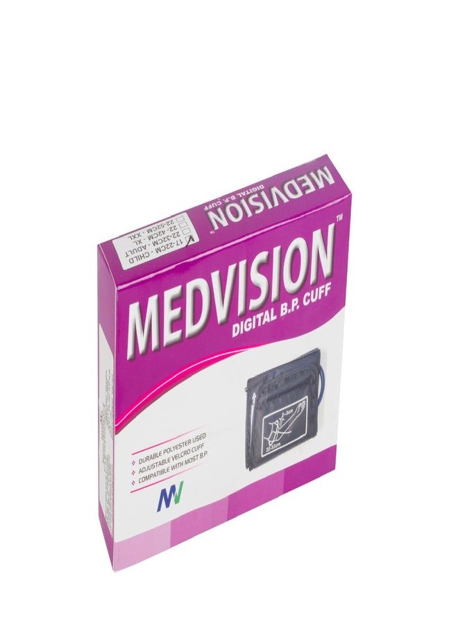 ميدفيجن سوار MEDVISION® الرقمي لقياس ضغط الدم، سوار احتياطي، سوار بديل، مع أنبوب (22-52 سم (XXL)) متوافق مع معظم أجهزة قياس ضغط الدم الرقمية. - Image 3