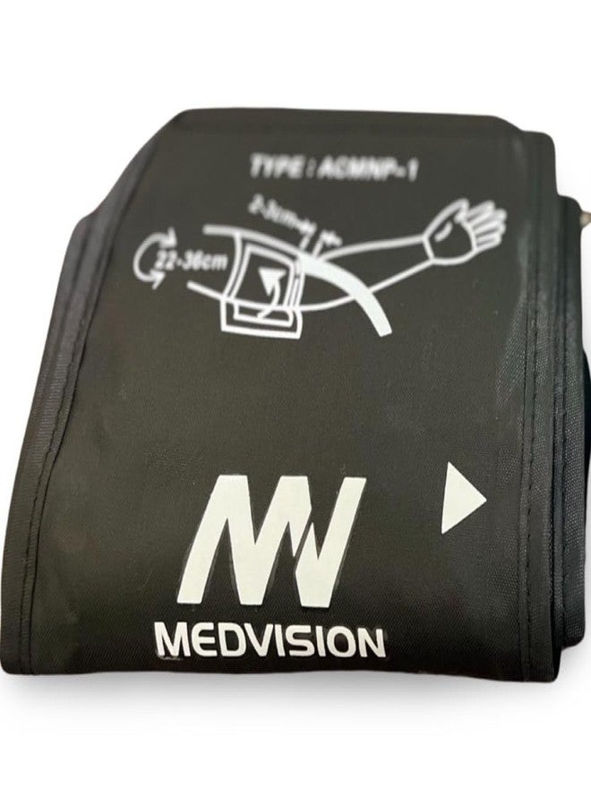 ميدفيجن سوار MEDVISION® الرقمي لقياس ضغط الدم، سوار احتياطي، سوار بديل، مع أنبوب (22-52 سم (XXL)) متوافق مع معظم أجهزة قياس ضغط الدم الرقمية. - Image 2