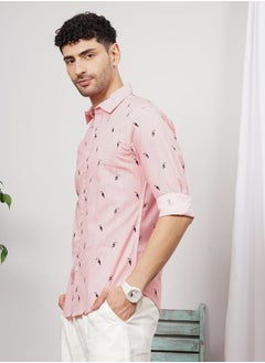 The Indian Garage Co Men Regular Fit Fauna Printed Full Sleeves Spread Collar Casual Shirt  - Image 3
