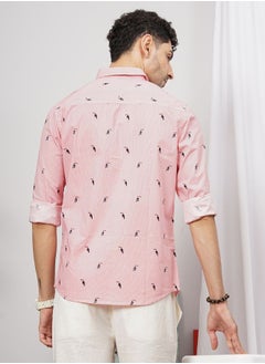 The Indian Garage Co Men Regular Fit Fauna Printed Full Sleeves Spread Collar Casual Shirt  - Image 2