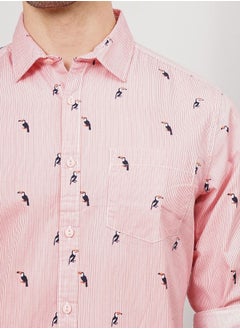 The Indian Garage Co Men Regular Fit Fauna Printed Full Sleeves Spread Collar Casual Shirt  - Image 5