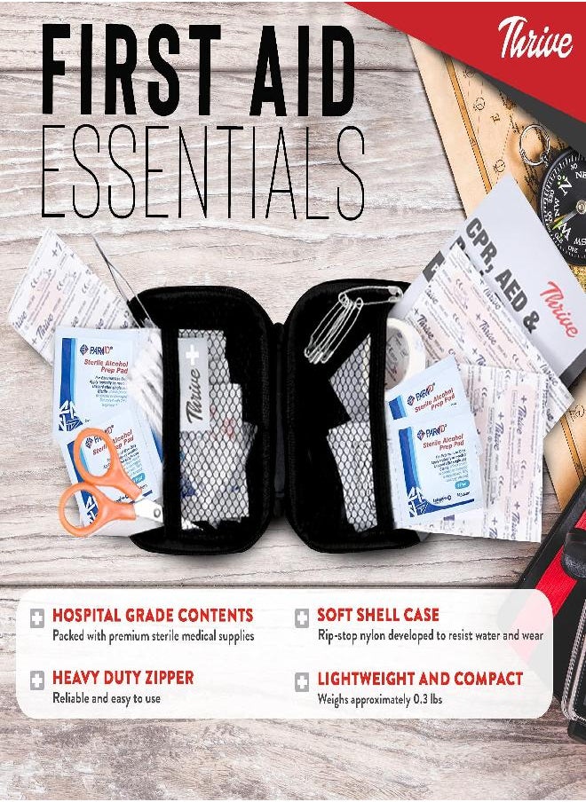 THRIVE - Thrive Travel Essentials Mini First Aid Kit - 66 FSA HSA Approved Products Includes Multi-Sized Bandage, Wipes, Safety Pins, and More (Shell) - Image 1