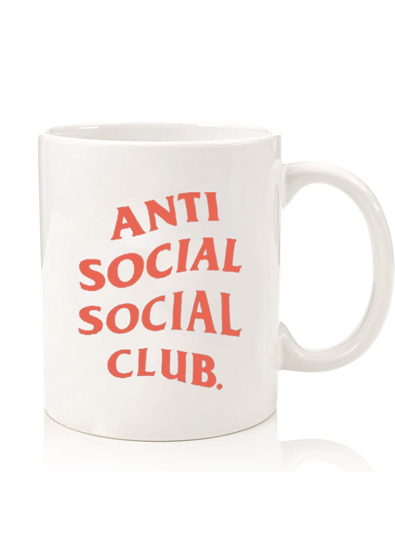 Theodor Premium Quality Two Sided Printed Coffee Mug Tea Cup For Home Office, Kids Men Women Anti social social club  - Image 1