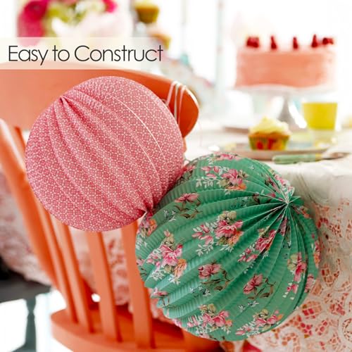 Talking Tables Tea Party Decorations Floral Paper Lantern Plates Vintage Party for Birthdays, Bridal shower, Baby shower, 3 Sizes, Pack of 3, Pastel colors, Model: - Image 5